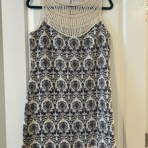 Chelsea & Violet Navy and Cream Mini Dress